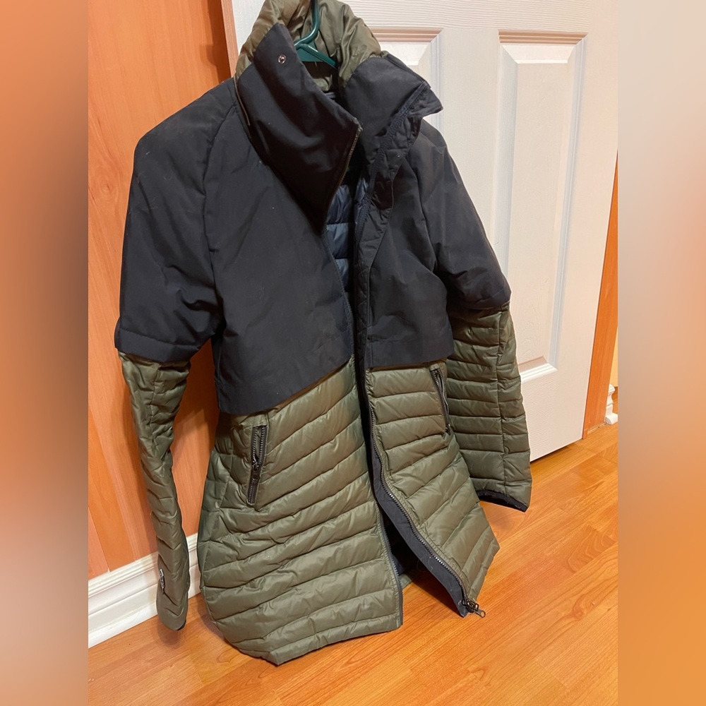 Black and Olive Down Jacket